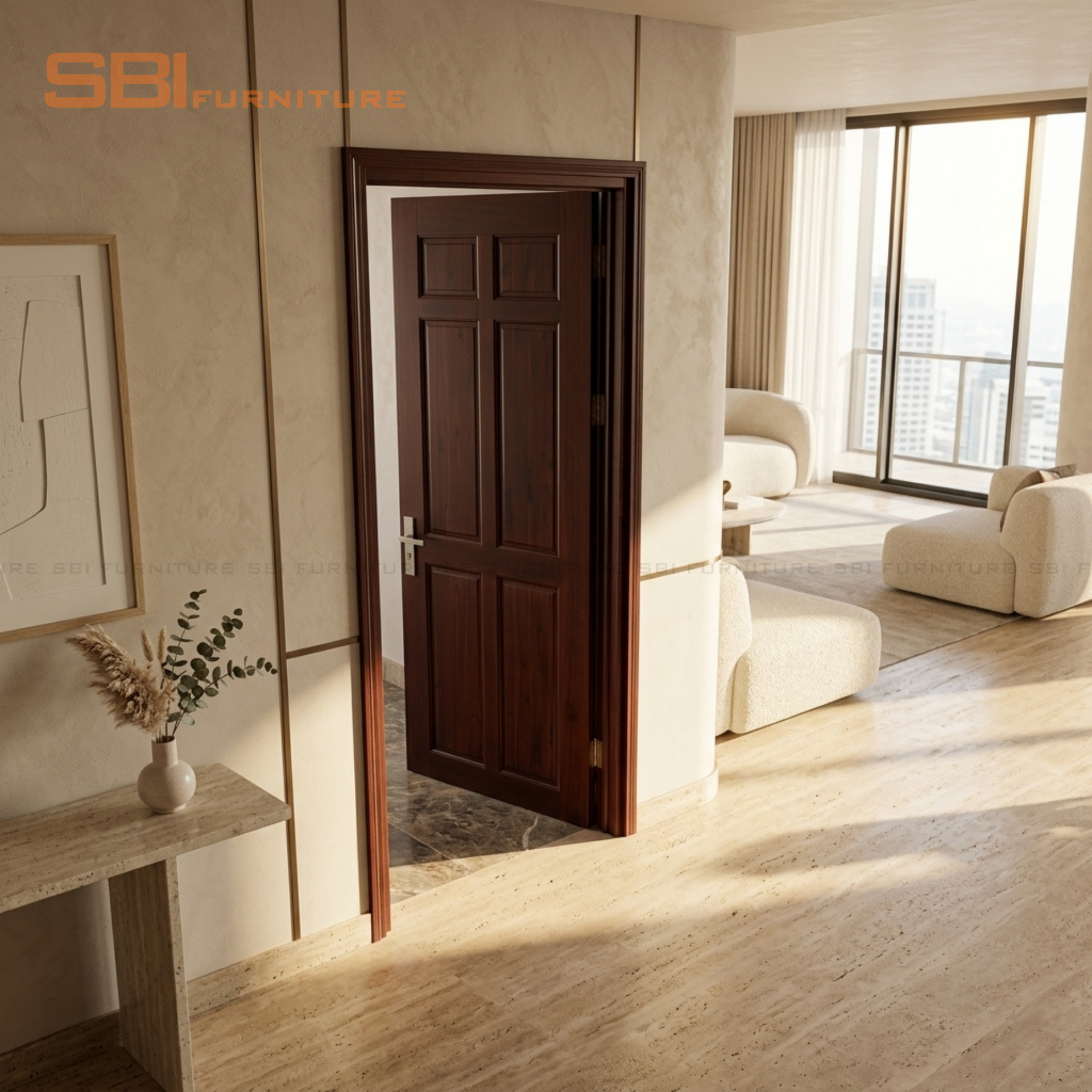 Cửa Phòng Gỗ Tràm Phủ Veneer Xoan Cửa Phòng Gỗ Tràm Phủ Veneer Xoan